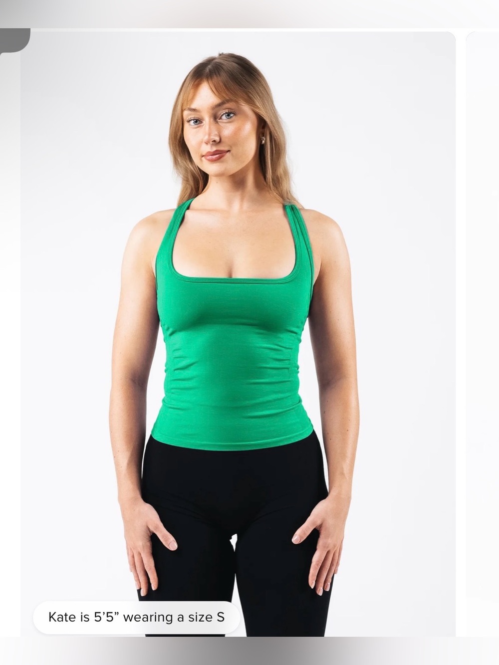NWOT Alphalete Women's Green Tank Top